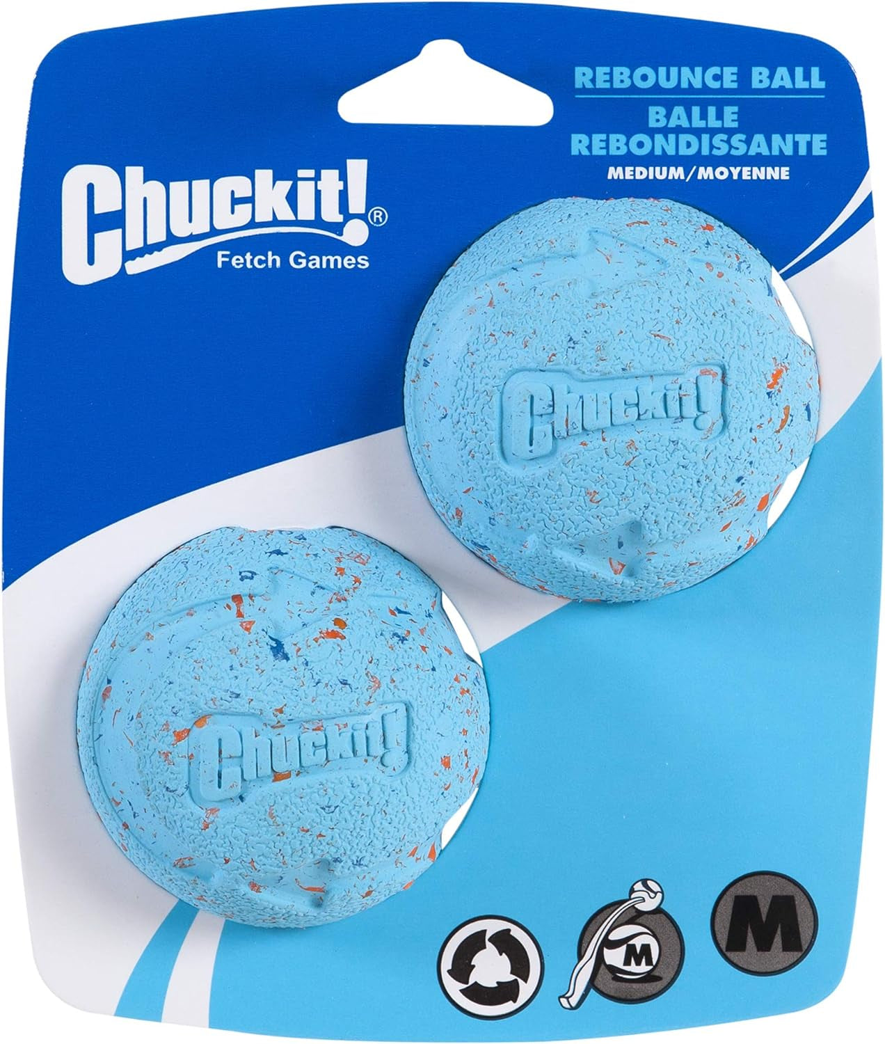 Chuckit! Medium Rebounce Ball 2.5" - 2 Pack (Blues & Purples)