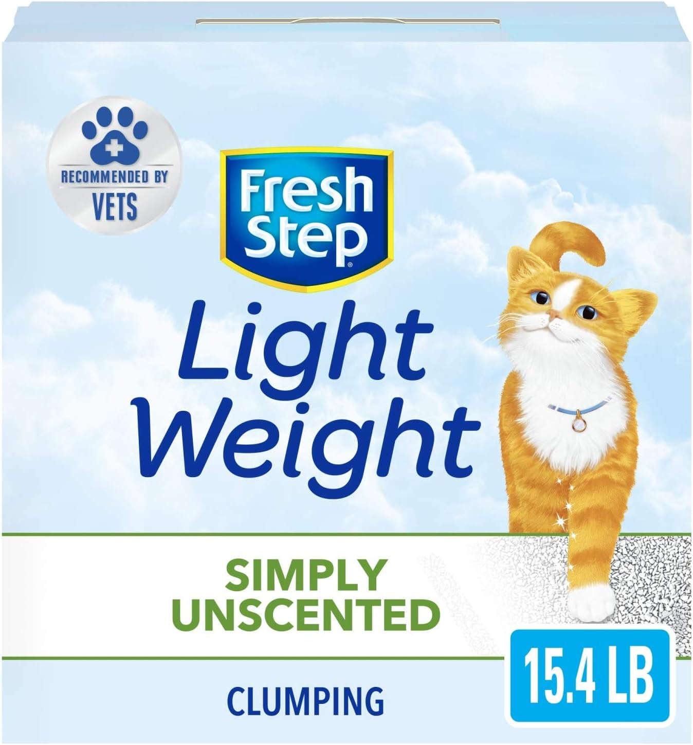 Fresh Step Lightweight Clumping Cat Litter - Unscented 15.4 lbs