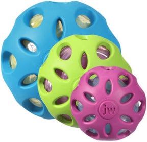Petmate Crackle Heads Crackle Ball - Crunchy Noise Chew and Fetch Toy for Dogs, Assorted Colors, Medium 3' Diameter