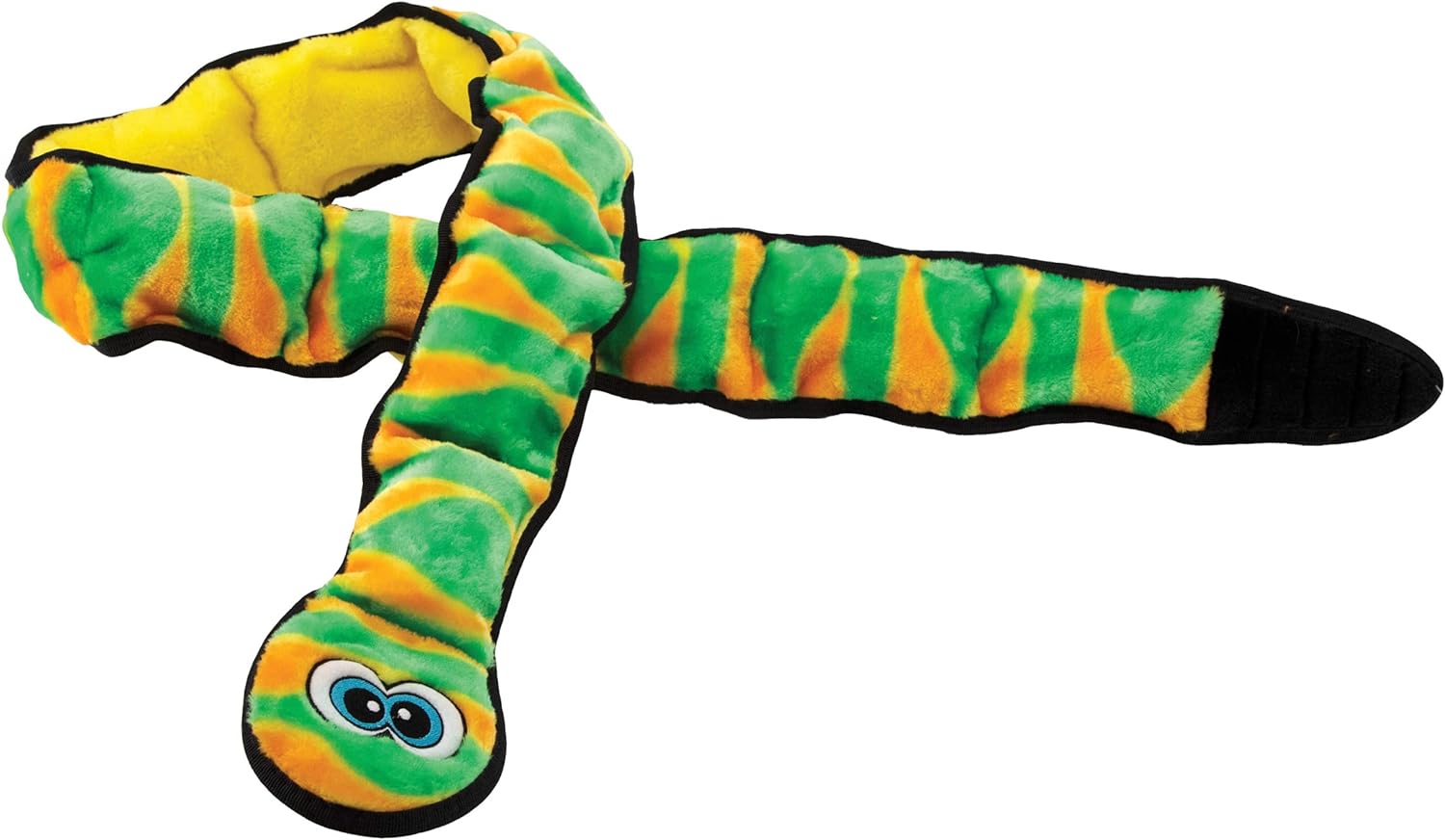 Outward Hound Durablez Tough Plush Squeaky Dog Toy - Snake, Blue, Large