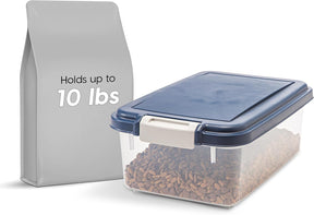 "IRIS Airtight Pet Food Storage Container - 33Qt/25Lbs, Black