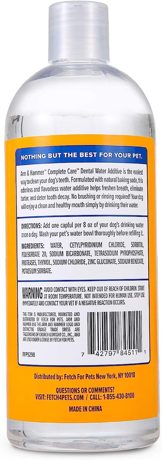 Arm & Hammer Dental Water Additive - Complete Care Fresh, for Dogs and Cats