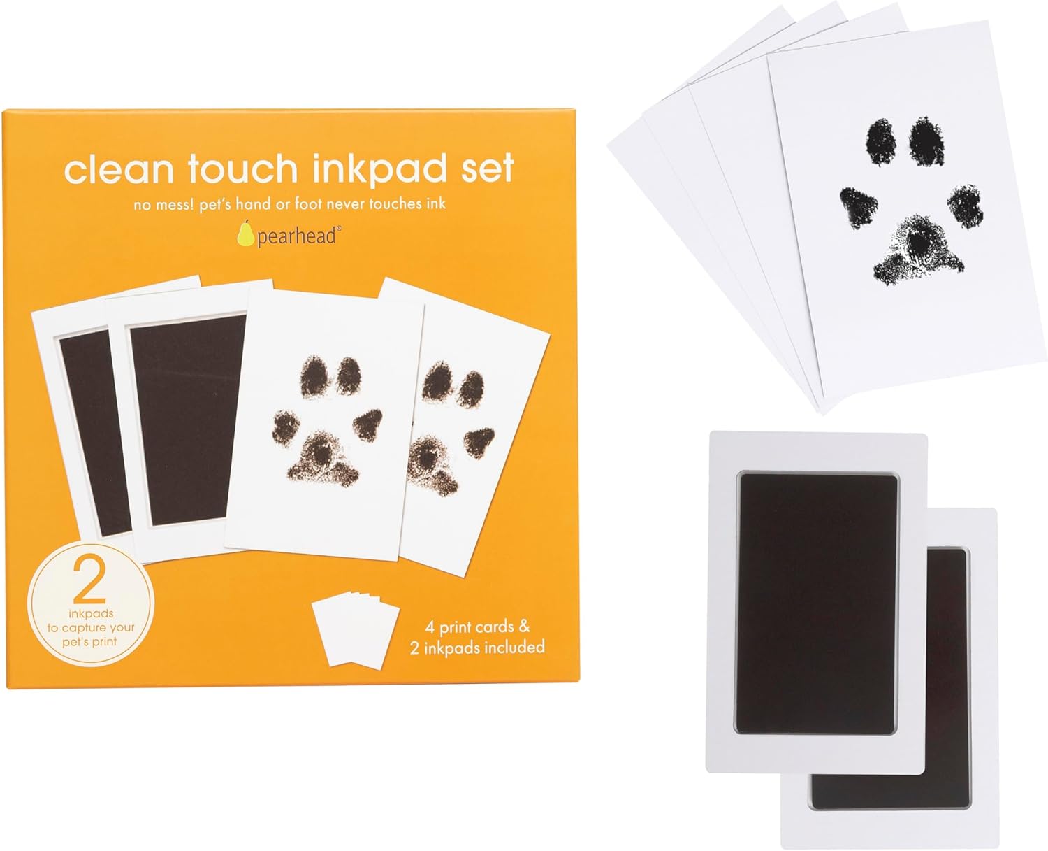 Pearhead S/M Paw Print Ink Pad - DIY Pet Keepsake Kit for Dogs and Cats