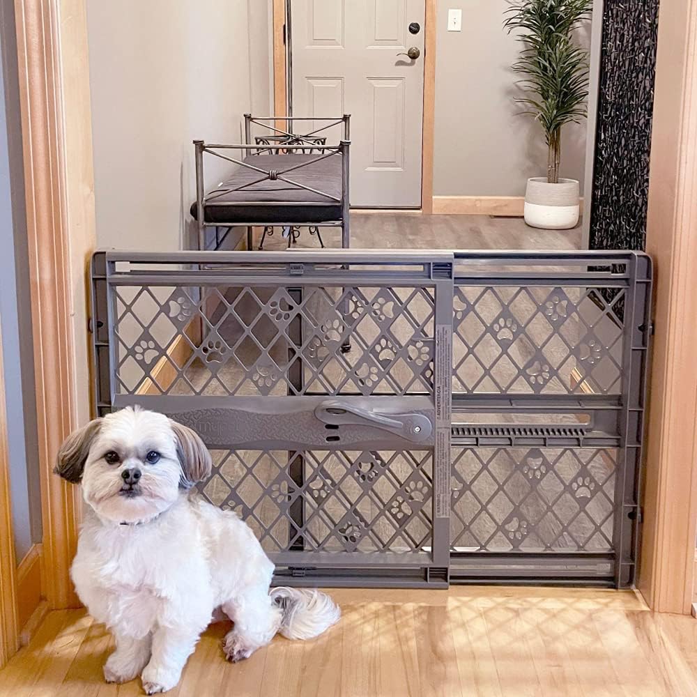 MYPET North States Paws Portable Pet Gate: Expandable 26-40" Wide, Pressure Mount, Durable Dog Gate - Made in USA