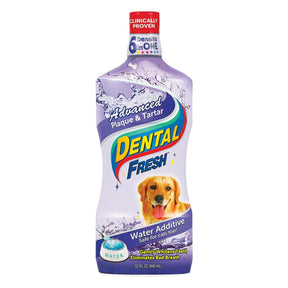 Dental Fresh Advanced Plaque and Tartar Water Additive, 17oz – Dog Teeth Cleaning Formula for Fresh Breath and Optimal Oral Health