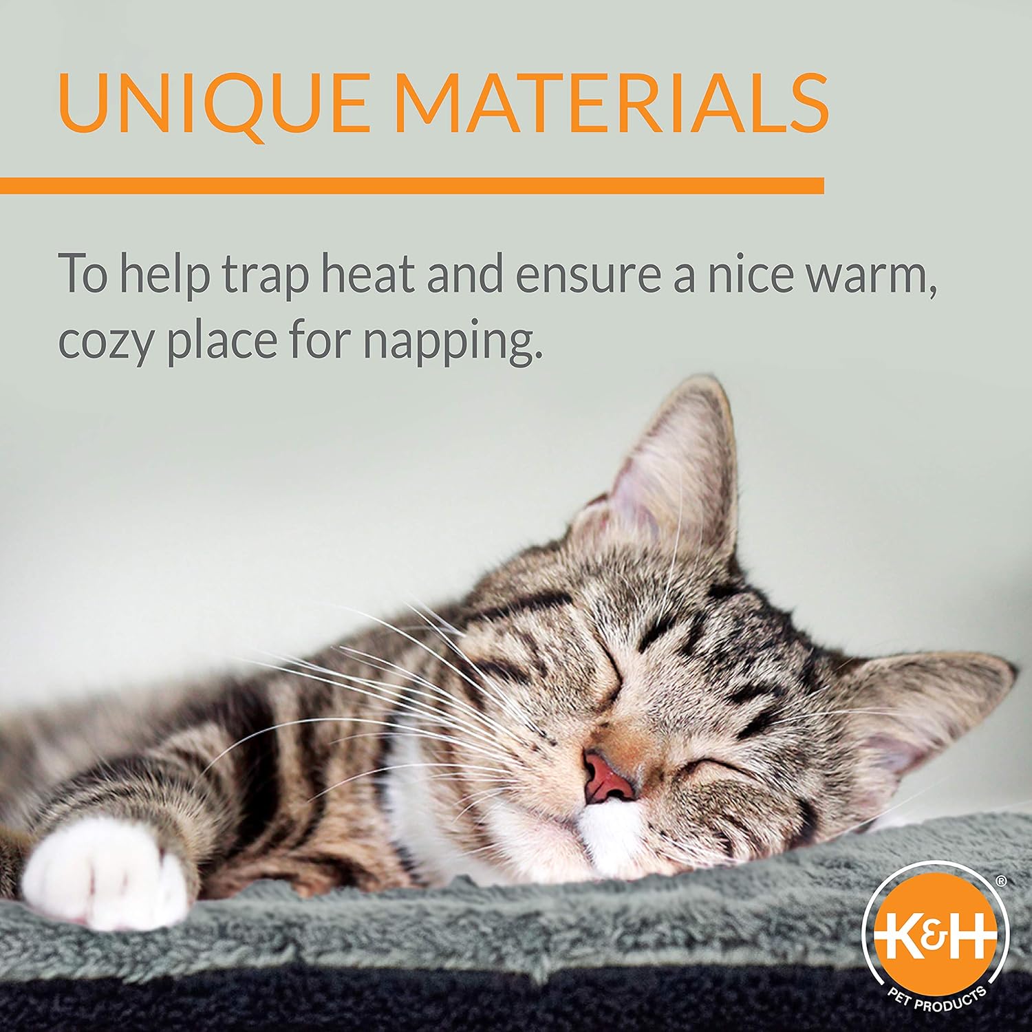 Self-Warming Cat Bed Pad - Thermal Mat for Cats, Gray/Black