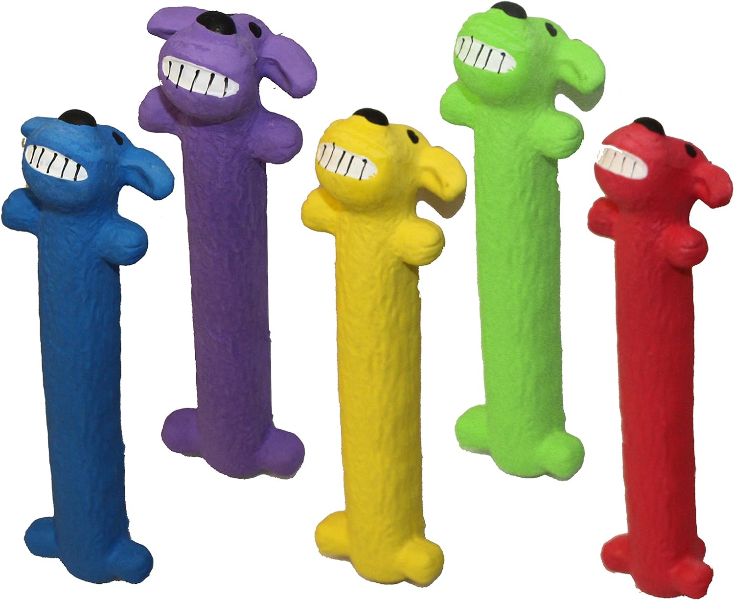 Multipet 6" Loofa Dog Latex Ruff Toy - Assorted Colors