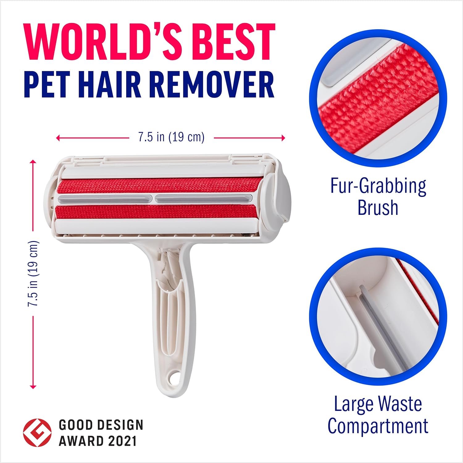 Chom Chom Roller - Pet Hair Remover and Reusable Lint Roller